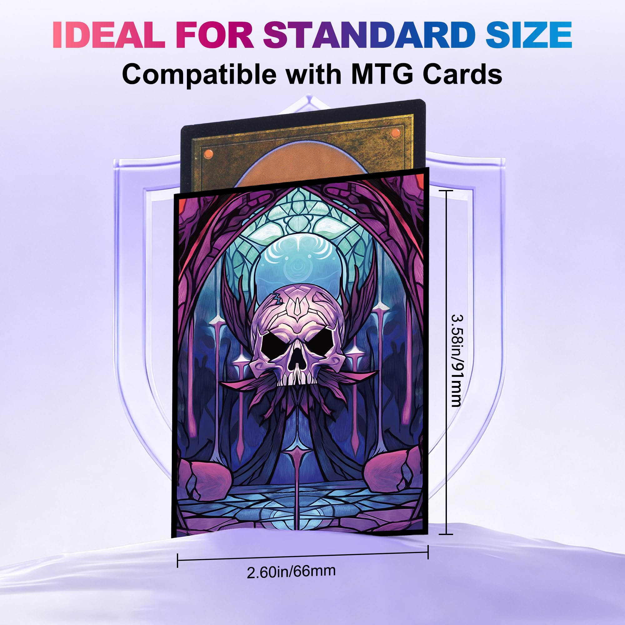 UAONO Swamp Art Card Sleeves 100-Pack - Clear Front Matte Back Deck Protectors for MTG & TCG