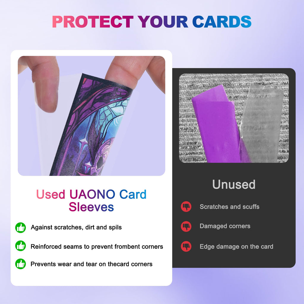 UAONO Swamp Art Card Sleeves 100-Pack - Clear Front Matte Back Deck Protectors for MTG & TCG
