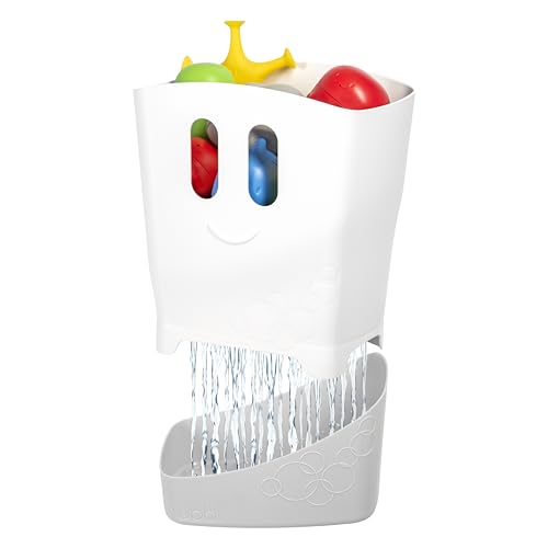 Ubbi Freestanding Bath Toy Organizer with Removable Drying Rack and Scoop, Gray