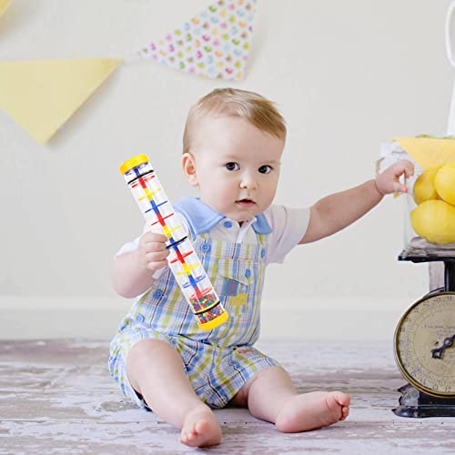 Ubblove 12 Inch Rainmaker Stick – Yellow Sensory Toy for Toddlers Ages 3+