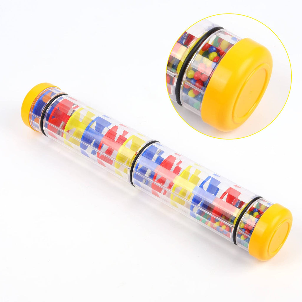 Ubblove 12 Inch Rainmaker Stick – Yellow Sensory Toy for Toddlers Ages 3+