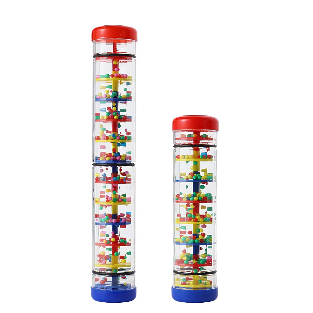 Ubblove 8-Inch Mini Rainstick Toy – Multi-Color Plastic Rain Shaker for Baby Sensory Auditory Play