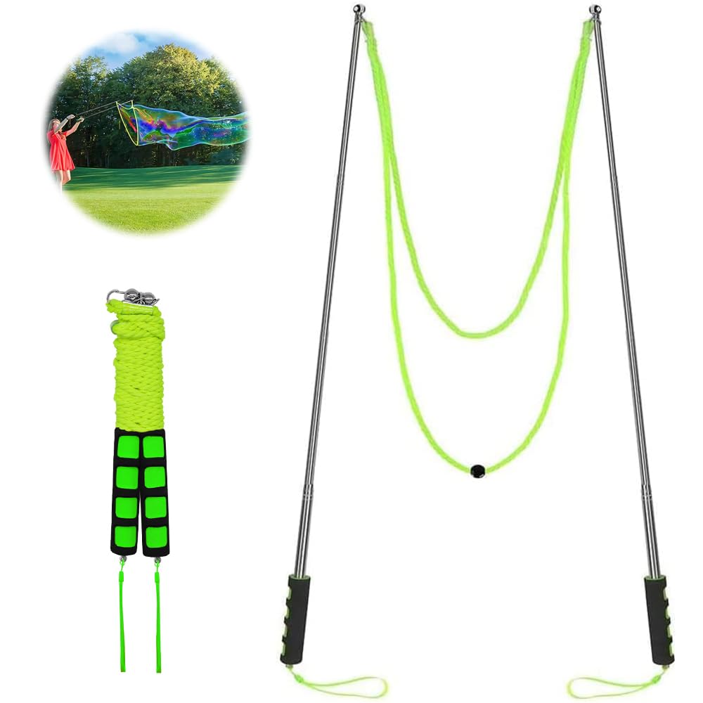Ubitree Giant Bubble Wand – Stainless Steel Telescopic Bubble Blower with Storage Bag for Outdoor Fun