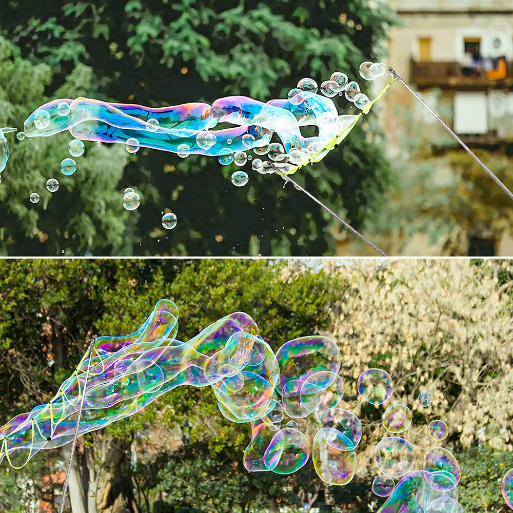 Ubitree Giant Bubble Wands - Stainless Steel Telescopic Bubble Maker for Outdoor Fun