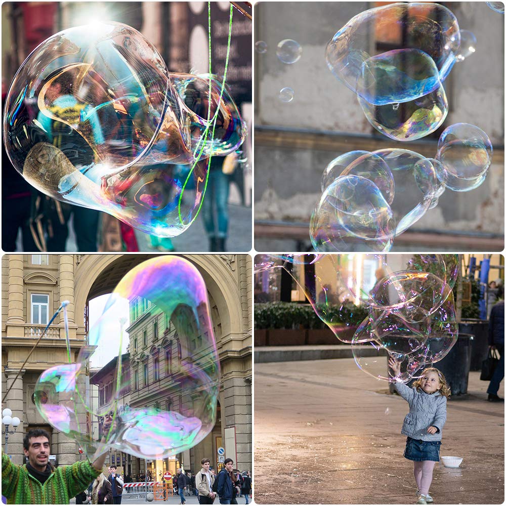 Ubitree Giant Bubble Wands - Stainless Steel Telescopic Bubble Maker for Outdoor Fun