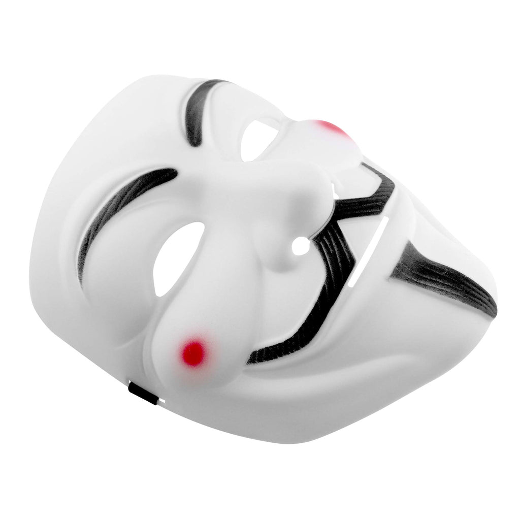 Udekit V for Vendetta Hacker Mask – Movie Accurate Adjustable PVC Cosplay Mask for Adults and Kids