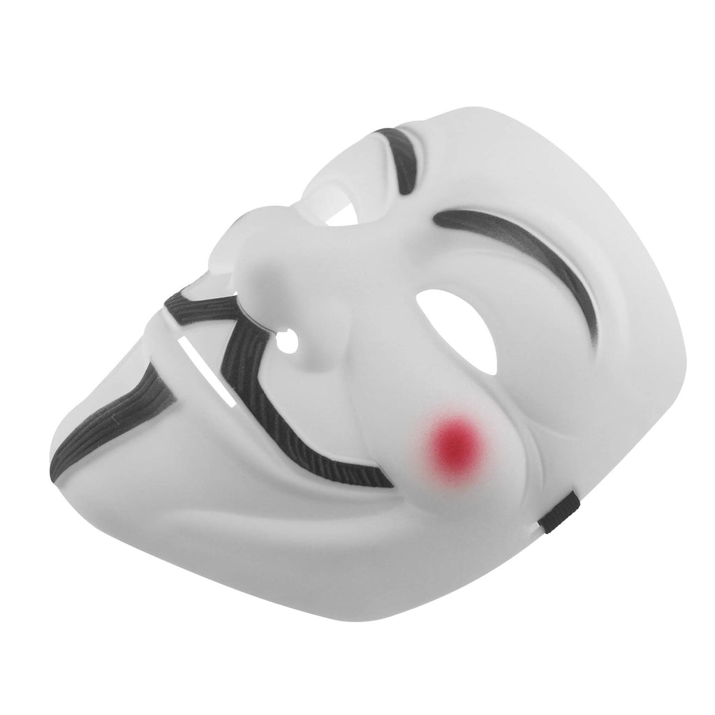 Udekit V for Vendetta Hacker Mask – Movie Accurate Adjustable PVC Cosplay Mask for Adults and Kids
