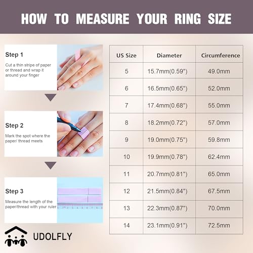 Udolfly Men's Titanium Spinner Ring – Anxiety Relief Fidget Ring with Chain Design, 8mm Wide, Size 8