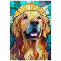 Ulord 300-Piece Stained Glass Golden Retriever Wooden Jigsaw Puzzle – Relaxing Décor Gift