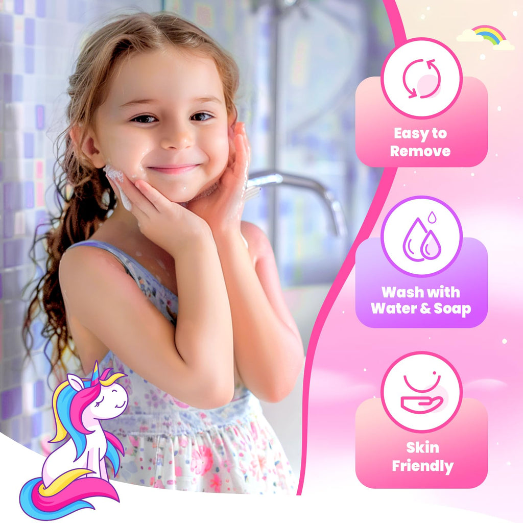 ULOVEME Kids Real Makeup Kit - Non Toxic Washable Unicorn Makeup Toy for Girls Ages 3-12 Birthday Gift (Mini Pink Unicorn #2)