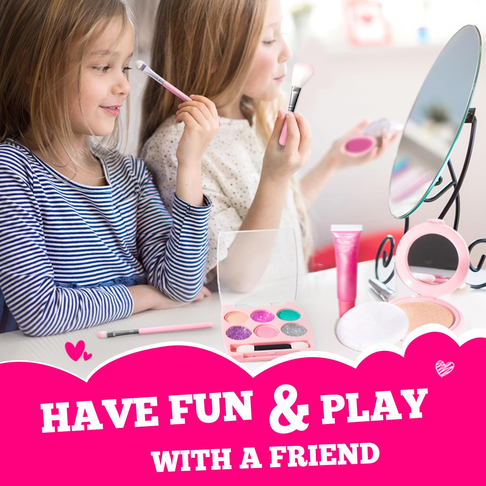 ULOVEME Kids Real Makeup Kit – Non-Toxic Washable Unicorn Makeup for Girls Ages 3-12