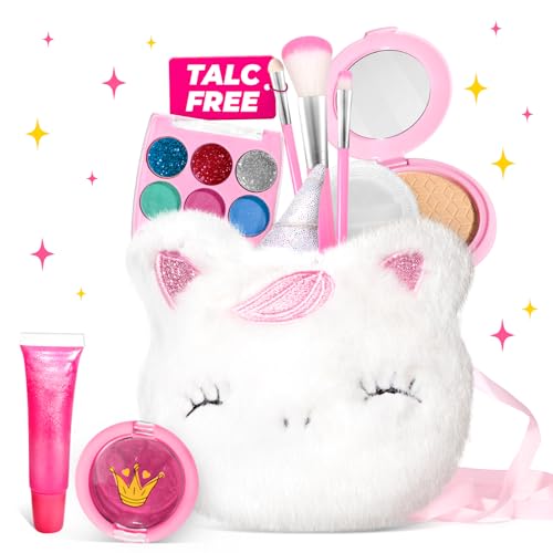 ULOVEME Kids Real Makeup Kit – Non-Toxic Washable Unicorn Makeup for Girls Ages 3-12
