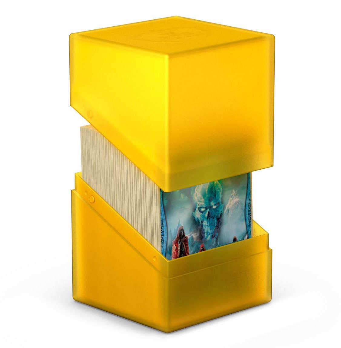 Ultimate Guard Boulder 100+ Deck Case – Amber, Holds 100 Double-Sleeved TCG Cards, Soft-Touch Finish