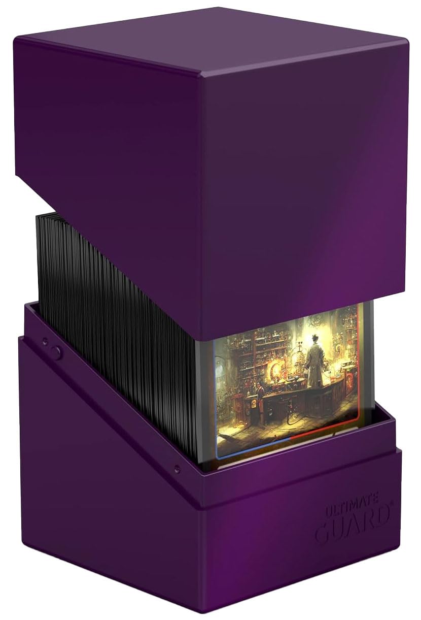Ultimate Guard Boulder Solid 100+ Deck Case – Purple, Holds 100 Double-Sleeved or 120 Single-Sleeved Cards