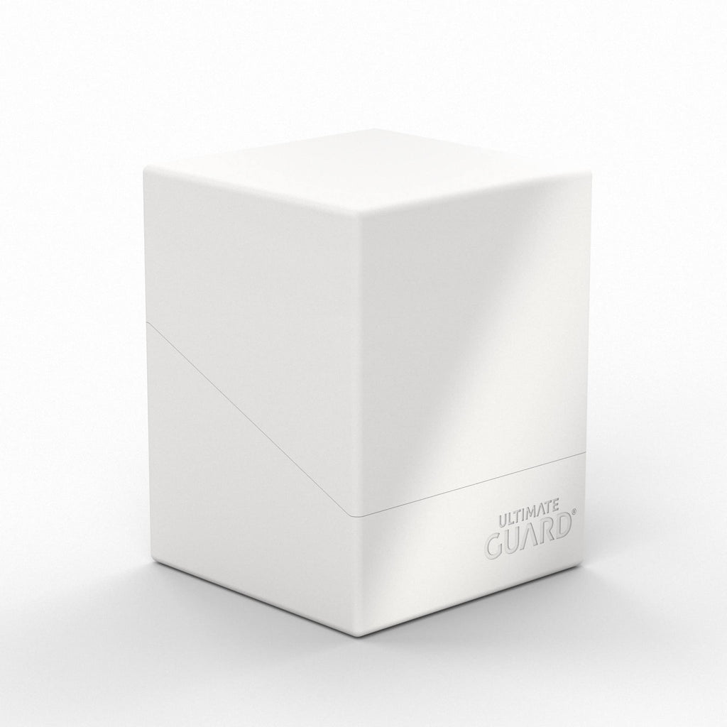 Ultimate Guard Boulder Solid 100+ Deck Case – White, Secure Storage for 100 Double-Sleeved Cards