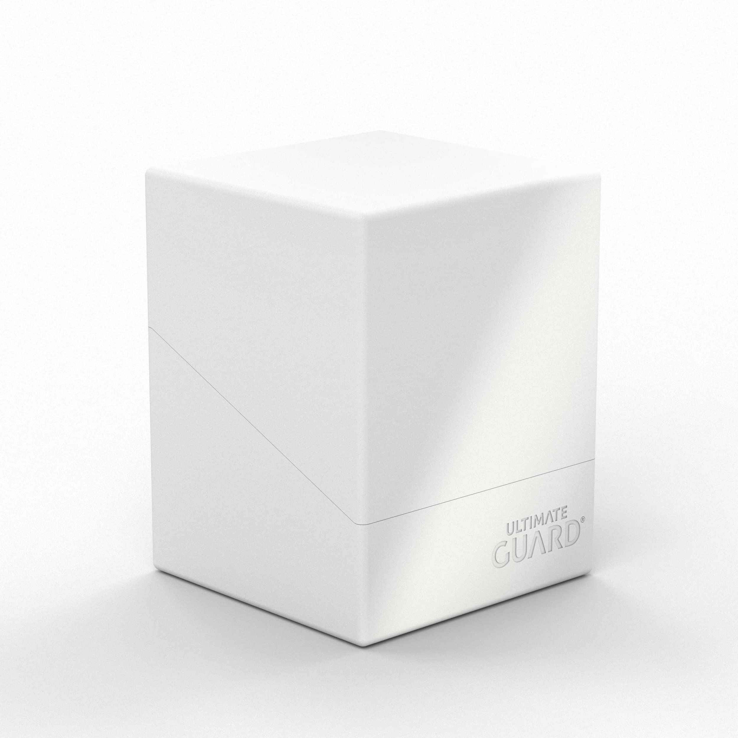 Ultimate Guard Boulder Solid 100+ Deck Case – White, Secure Storage for 100 Double-Sleeved Cards