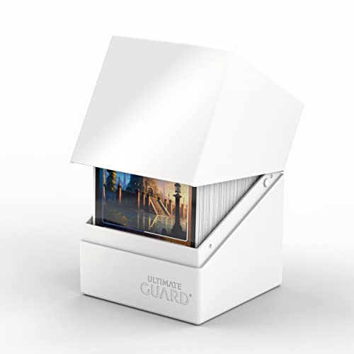 Ultimate Guard Boulder Solid 100+ Deck Case – White, Secure Storage for 100 Double-Sleeved Cards