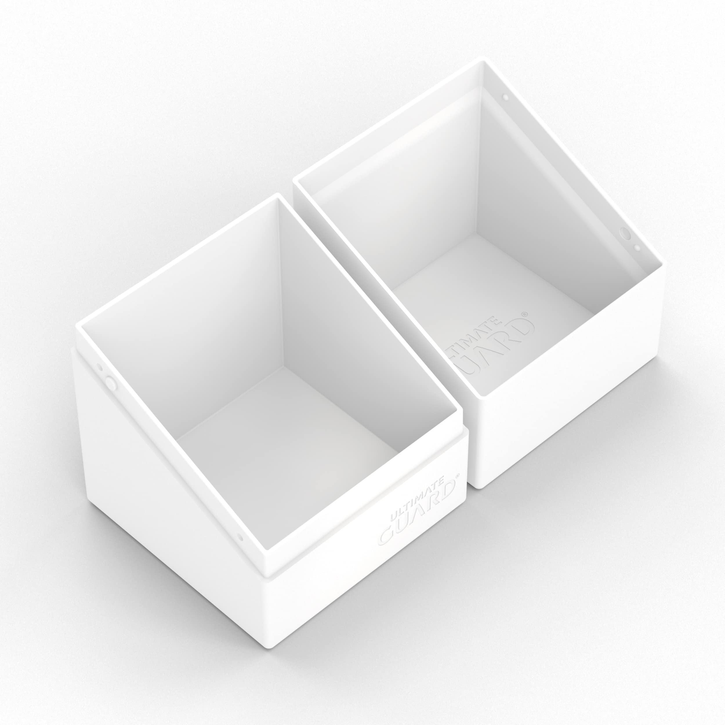 Ultimate Guard Boulder Solid 100+ Deck Case – White, Secure Storage for 100 Double-Sleeved Cards