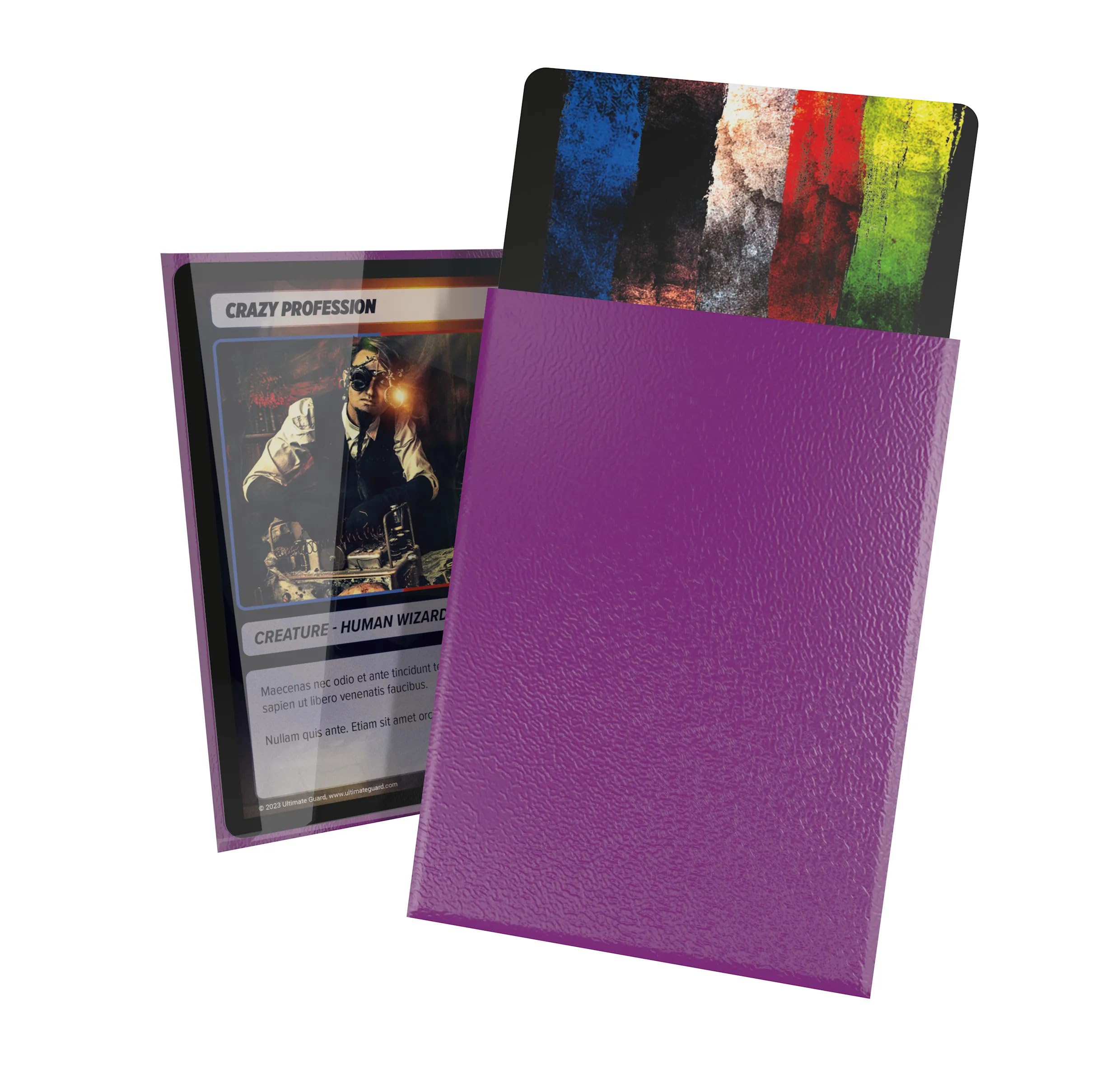 Ultimate Guard Cortex Card Sleeves (100 Pack) - Purple Glossy, 66x91mm Standard Size