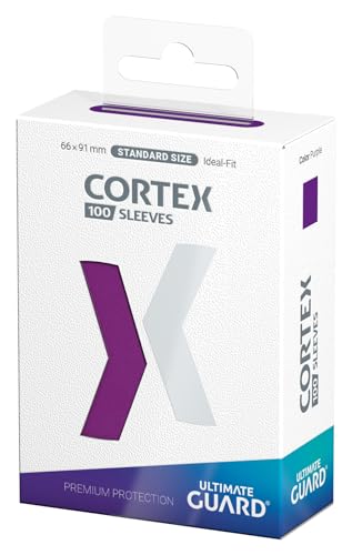 Ultimate Guard Cortex Card Sleeves (100 Pack) - Purple Glossy, 66x91mm Standard Size