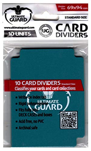Ultimate Guard Divider Protective Card Sleeves - 10 Pack, Light Petrol