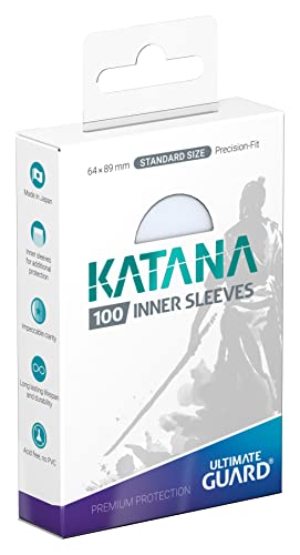 Ultimate Guard Katana Inner Card Sleeves – 100 Clear Standard Size TCG Sleeves, 64x89mm, Acid-Free, No PVC