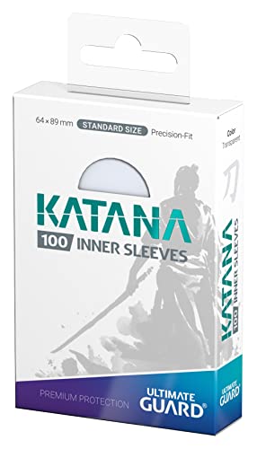 Ultimate Guard Katana Inner Card Sleeves – 100 Clear Standard Size TCG Sleeves, 64x89mm, Acid-Free, No PVC