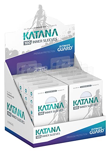 Ultimate Guard Katana Inner Card Sleeves – 100 Clear Standard Size TCG Sleeves, 64x89mm, Acid-Free, No PVC