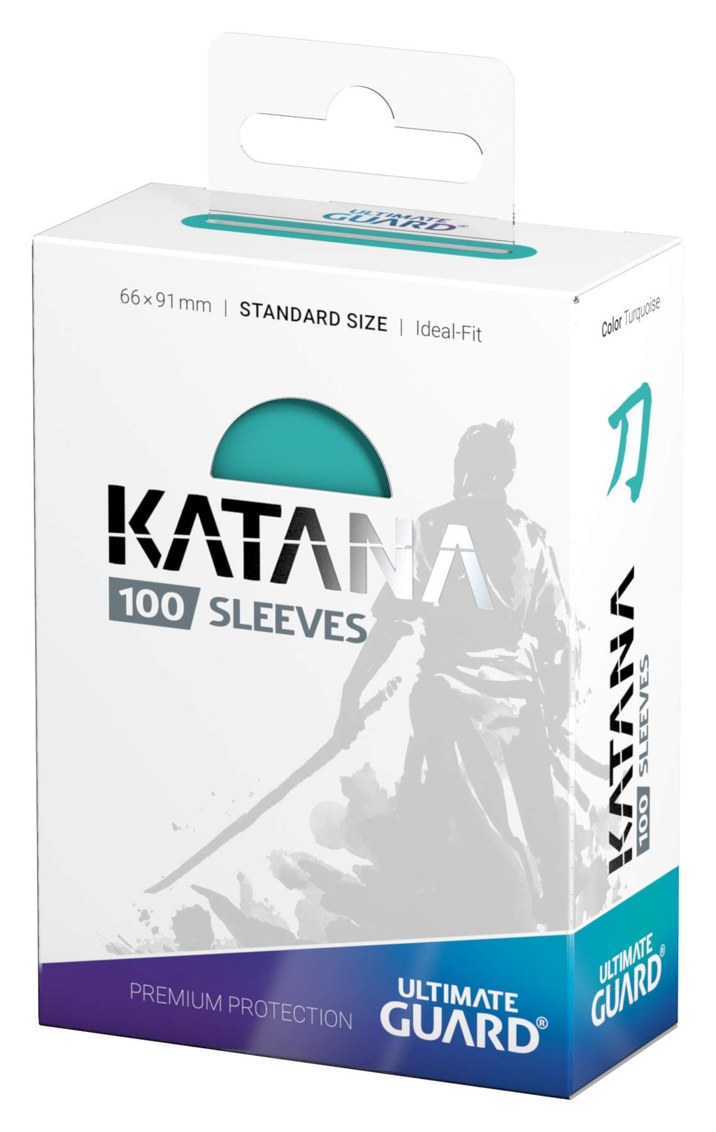 Ultimate Guard Katana Standard Card Sleeves (100 Pack) – Turquoise Opaque, Acid-Free, No PVC