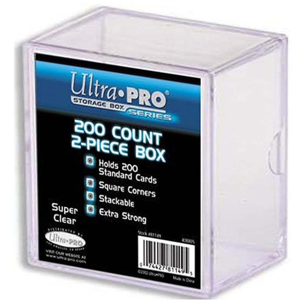 Ultra Pro 2-Piece 4-Compartment Clear Card Storage Box for Trading Cards