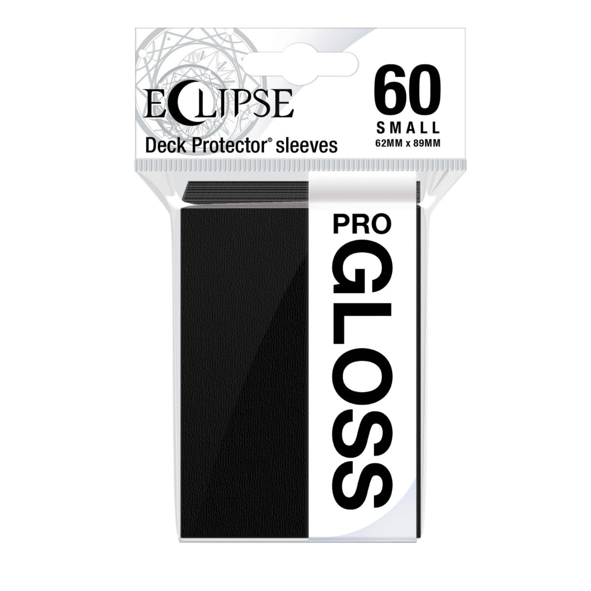 Ultra Pro Eclipse Gloss Small Sleeves – 60 Pack, Jet Black for Yu-Gi-Oh! Cards