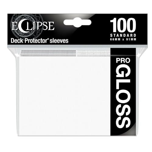 Ultra Pro Eclipse Gloss Standard Card Sleeves – Arctic White (100 Pack)