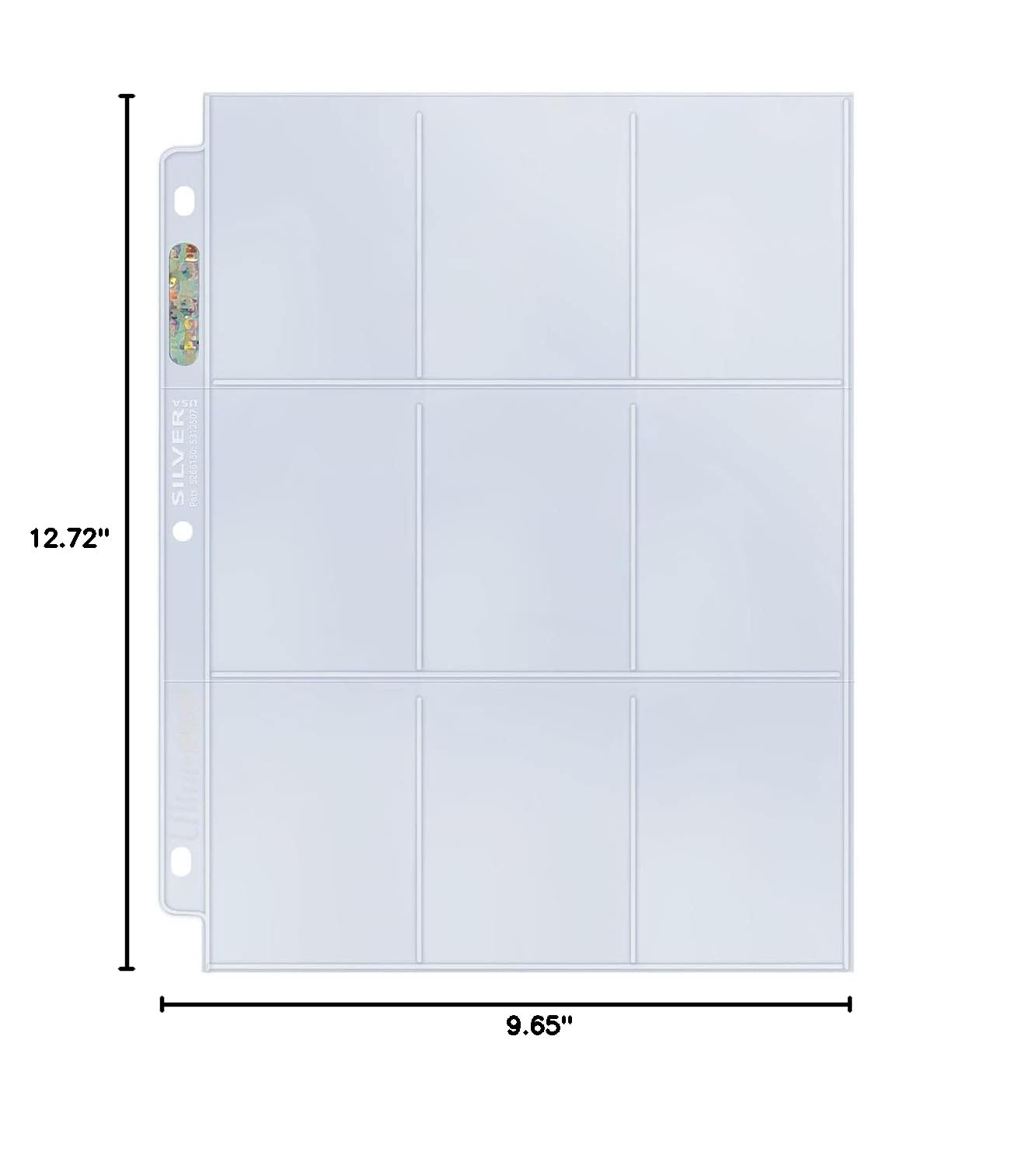 Ultra Pro Silver Series 9-Pocket Page Protectors - Archival, Acid-Free, 50 Pack