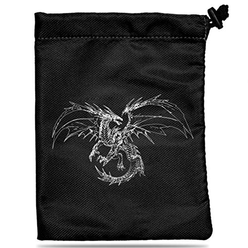 Ultra Pro Treasure Nest Black Dragon Dice Bag – Soft Velvety Drawstring Pouch for Dice & Accessories