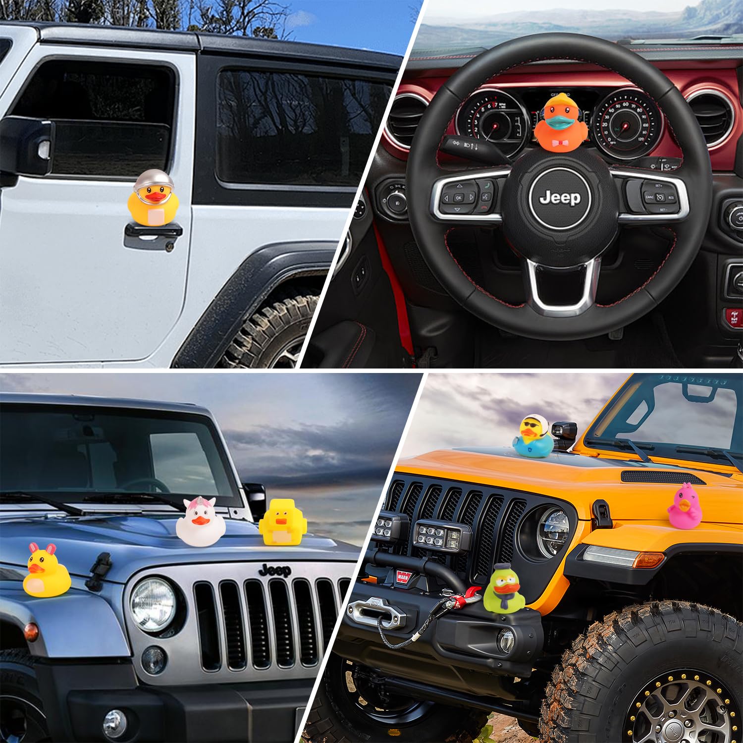 Umbresen 25-Pack Assorted Rubber Ducks – 2-Inch Mini Duckies for Jeep Ducking, Bath Toys, and Party Favors