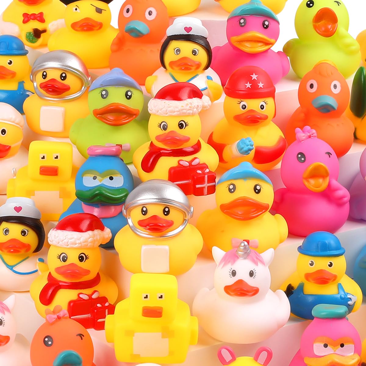 Umbresen 25-Pack Assorted Rubber Ducks – 2-Inch Mini Duckies for Jeep Ducking, Bath Toys, and Party Favors
