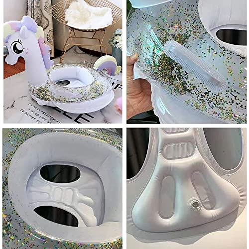 Umbresen Baby Swimming Float – Inflatable Unicorn Swim Ring for Toddlers 8-48 Months, 44lb Capacity