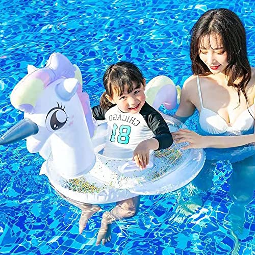 Umbresen Baby Swimming Float – Inflatable Unicorn Swim Ring for Toddlers 8-48 Months, 44lb Capacity