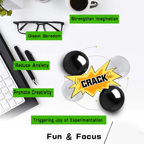 Umnodobn 5-Pack 1.26 Inch Jumbo Magnetic Balls – Fidget Toy with Ferrite Putty, Desk Decor, Stress Relief Gift