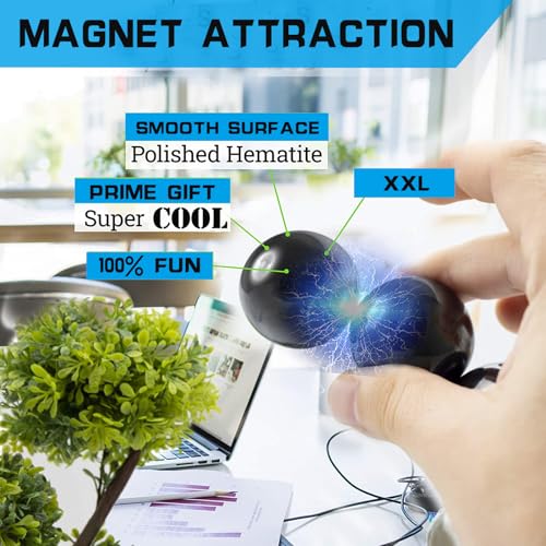 Umnodobn 5-Pack 1.26 Inch Jumbo Magnetic Balls – Fidget Toy with Ferrite Putty, Desk Decor, Stress Relief Gift