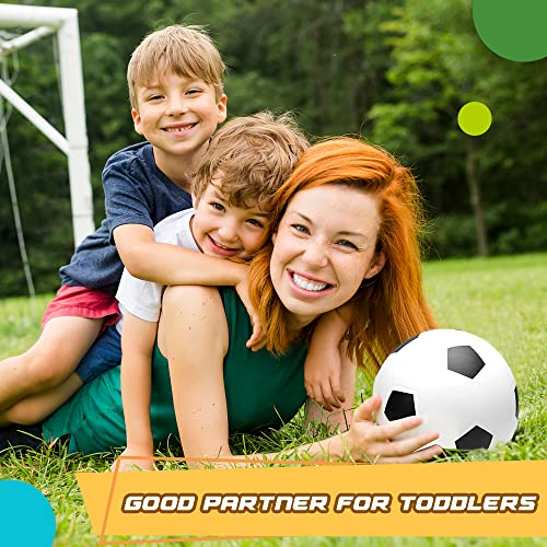 Umnodobn 5-Pack 6-Inch Mini Soccer Balls with Pump - Soft PVC Toddler Toy for Indoor Outdoor Play