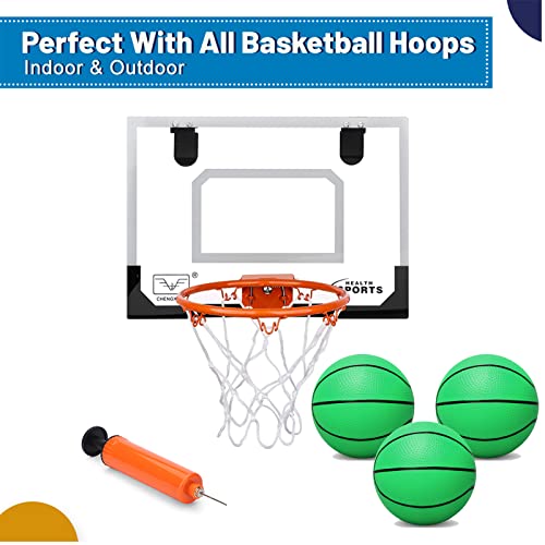 Umnodobn 6-Pack 5-Inch Water Basketballs for Pool, Indoor, and Outdoor Play – Soft Rubber Mini Balls with Air Pump