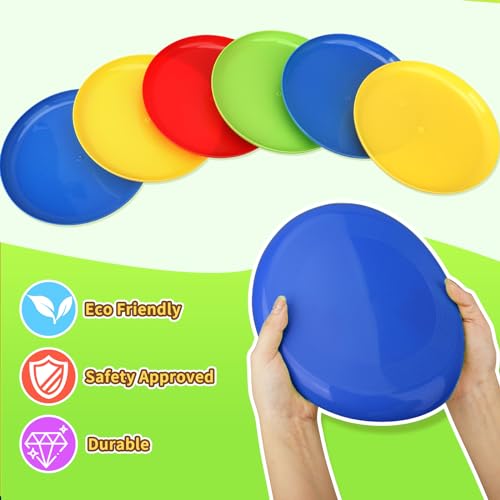 Umnodobn 8-Pack Jumbo Flying Discs - 8.7 Inch Soft Beach Toys for Outdoor Fun - Gift Set for Kids and Adults