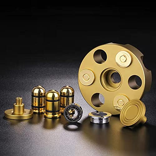 Umnodobn Alloy Metal Fidget Spinner – Gold Dodecahedron Stress Relief Toy for Adults & Kids