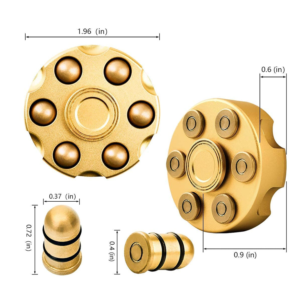 Umnodobn Alloy Metal Fidget Spinner – Gold Dodecahedron Stress Relief Toy for Adults & Kids