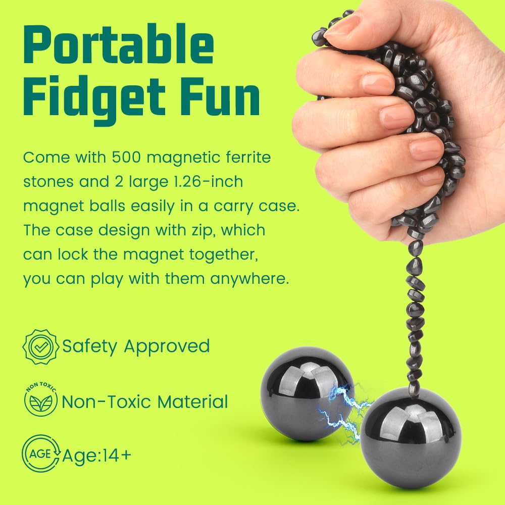 Umnodobn Ferrite Magnetic Putty with Magnet Balls – Stress Relief Desk Toy for Adults