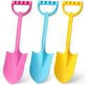 Umnodobn Large 16-Inch Beach Sand Shovels (3 Pack) - Heavy-Duty ABS Plastic Scoops for Kids and Adults