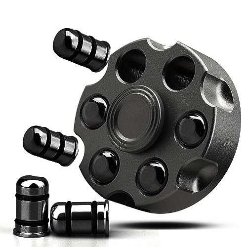 Umnodobn Metal Fidget Spinner – Gear Design with Fiber Case for Adults and Kids
