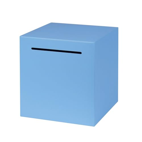 Unbreakable Stainless Steel Piggy Bank for Cash and Coins – 4.72 Inch Blue (Must Break to Open)