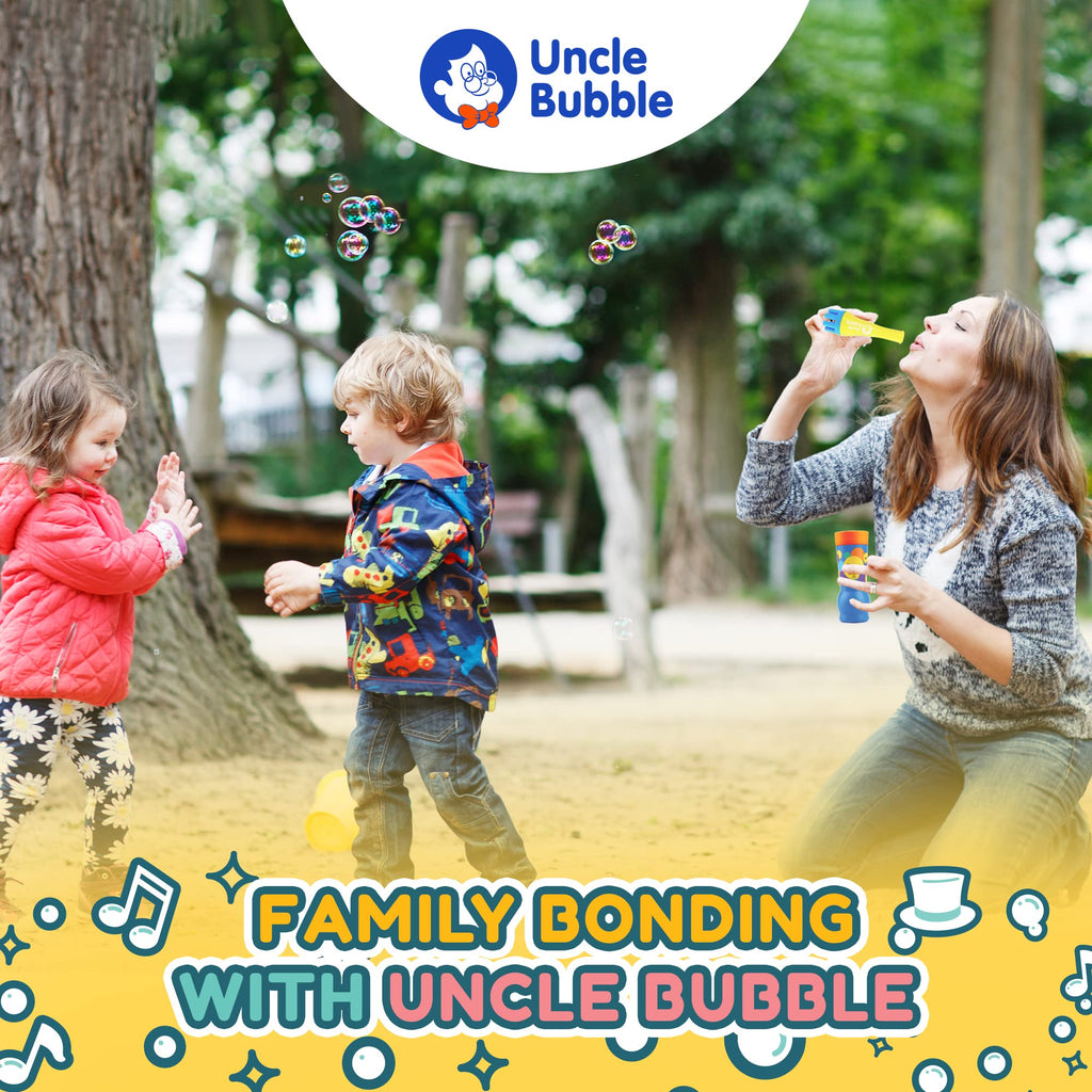 Uncle Bubble Mini Bubble Blower: Non-Toxic Confetti Bubbler for Kids, Blows Thousands of Tiny Bubbles with One Breath